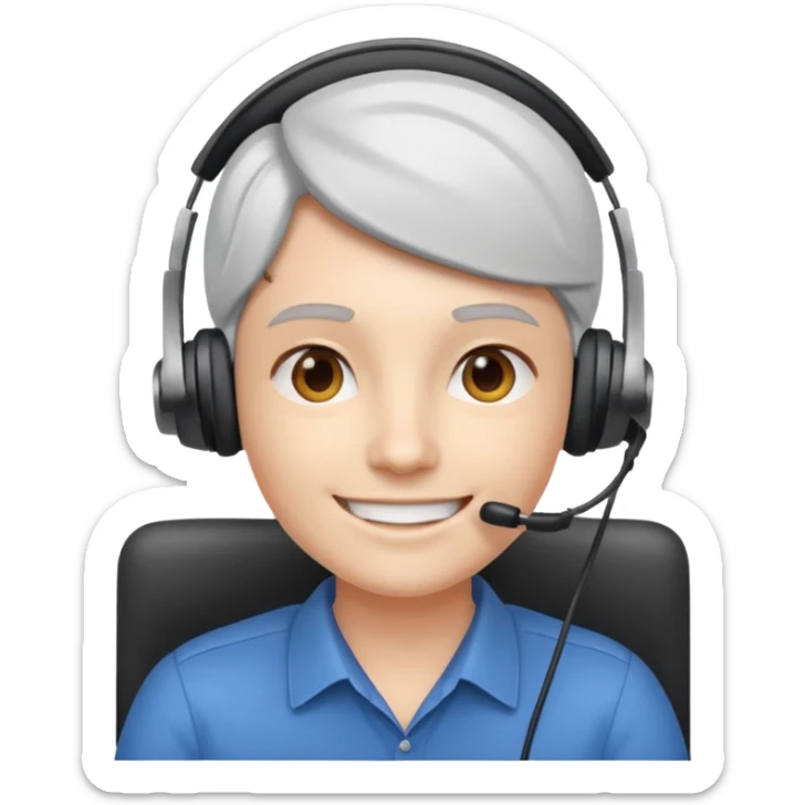 Laptop with Video Call on it, person in call sitting in an office sticker