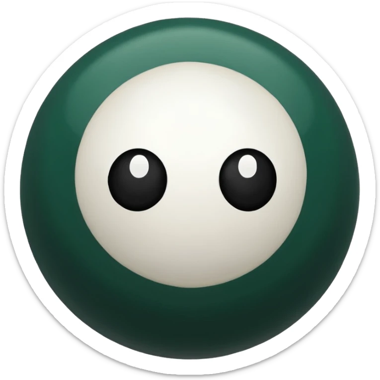 create emoji with the themes of heyball - chinese eight ball sticker