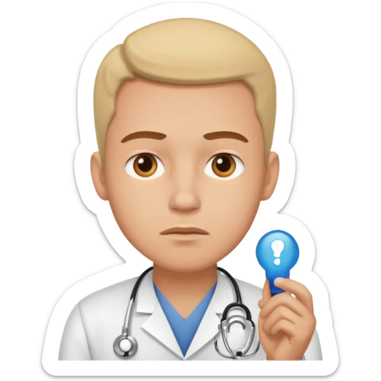 A male customer who has been looking for feedback or advice on a medical condition. I want to see the two options. No headset or computers. sticker