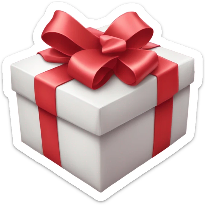 paquete de regalo color rosa con un lazo color rojo sticker