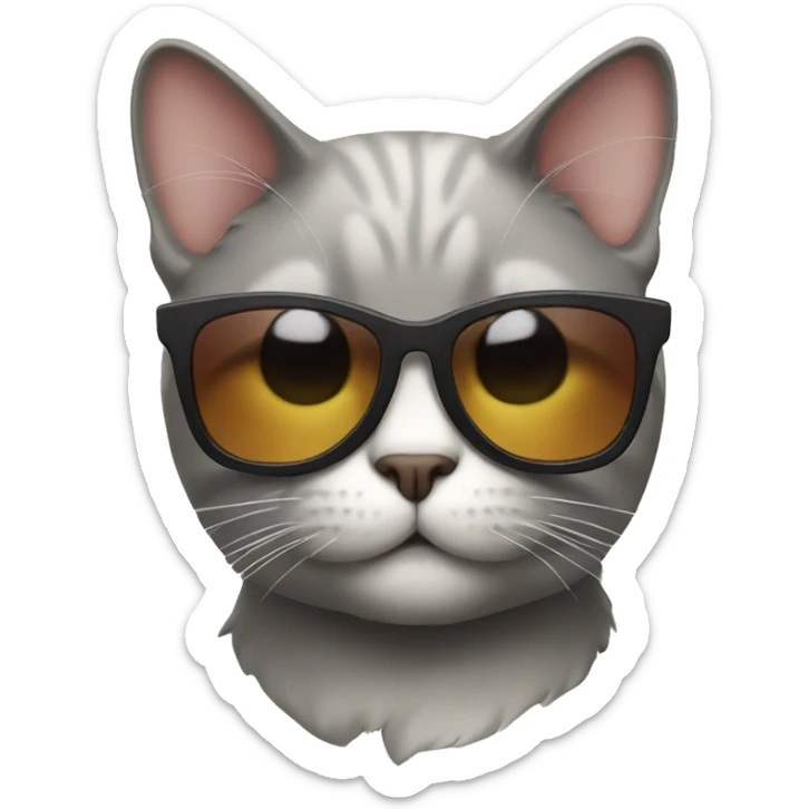 Cat with sunglasses sticker