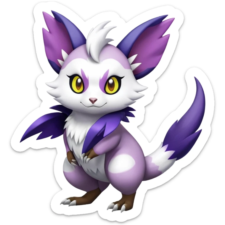 Shiny Furret-Absol-Noibat-Noivern-Hybrid (Full body) sticker