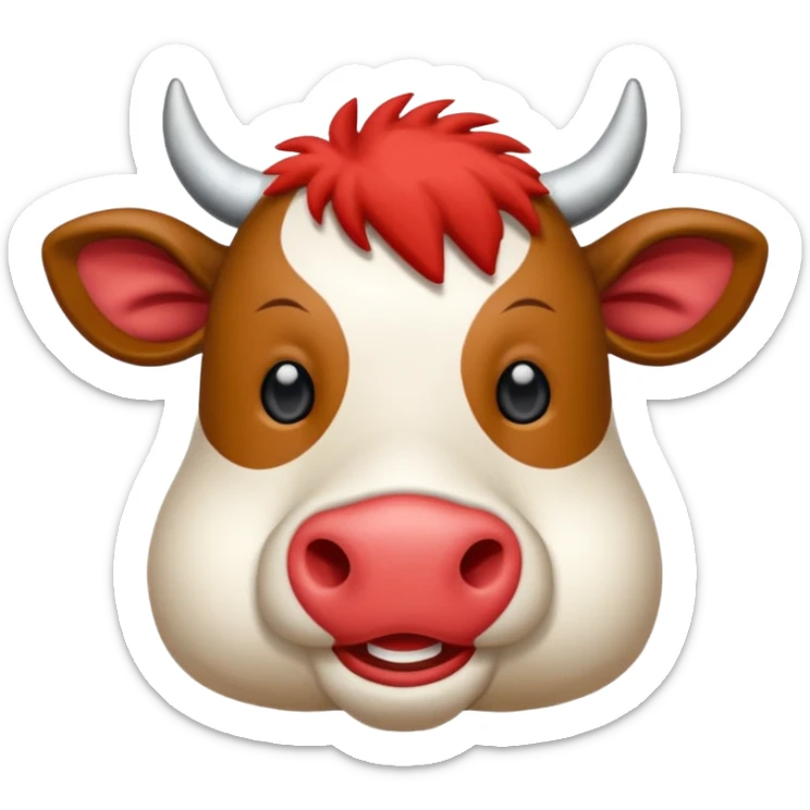 Vaca escocesa de las tierras altas donde no se le ven los ojos sticker