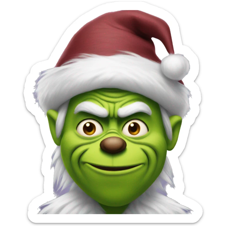 maroon grinch sticker