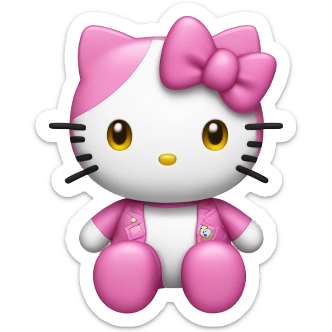 Pink hello kitty sticker