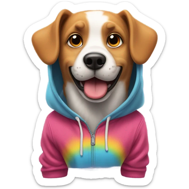 Can you draw a dog in a hoodie farting  sticker