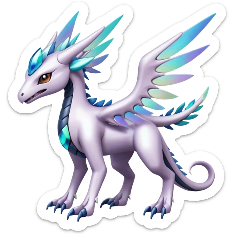 Meloetta-Palkia-Reshiram-Dialga-Pokémon-Fakémon-fusion-hybrid-creature sticker