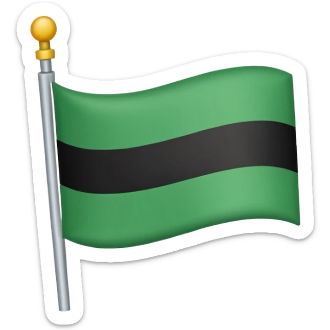 I want a flag as a emoji its made by three colours white green and black sticker