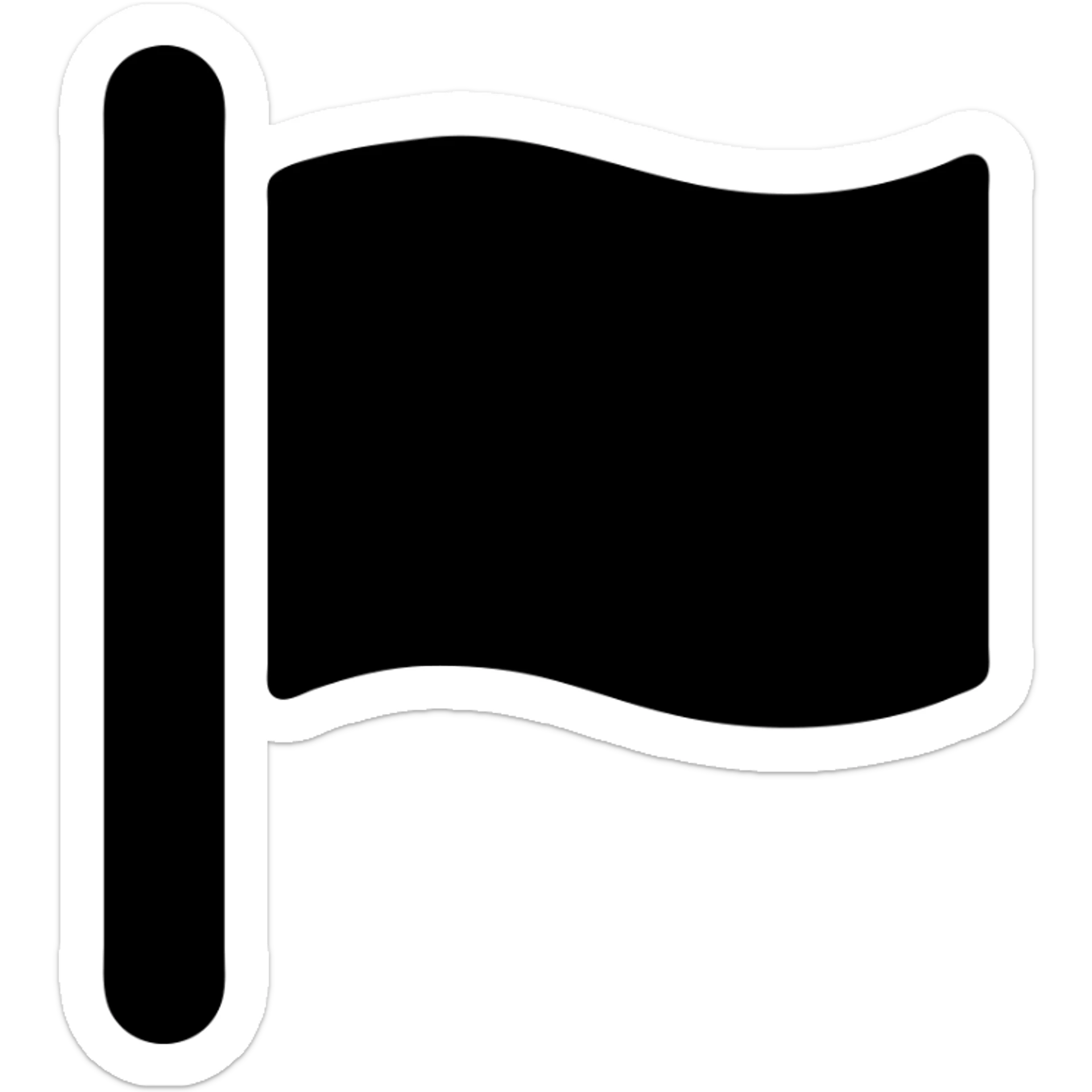 red flag, stylized, modern look sticker