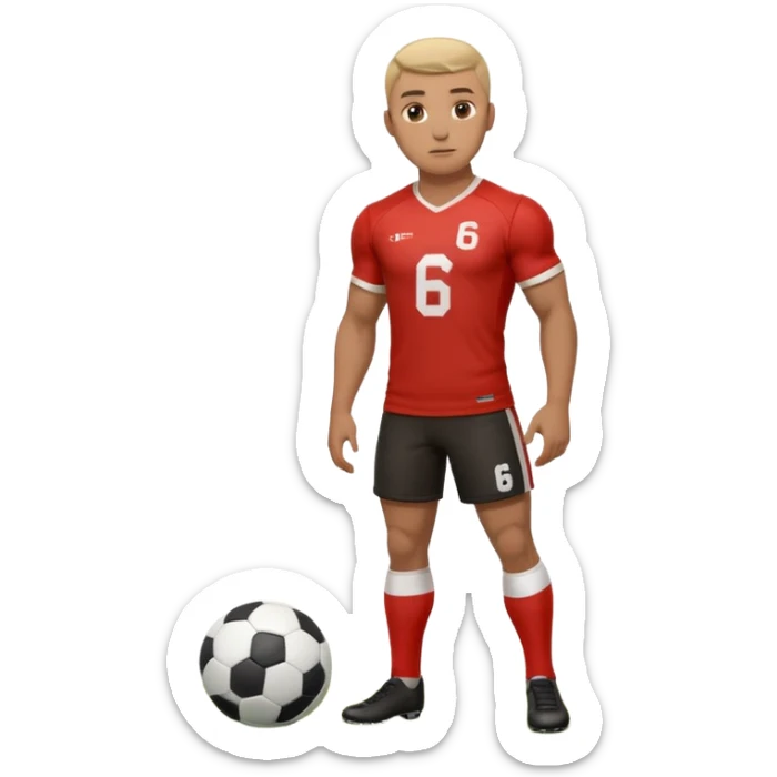 A football player with number 66, stand near a corner kick sticker