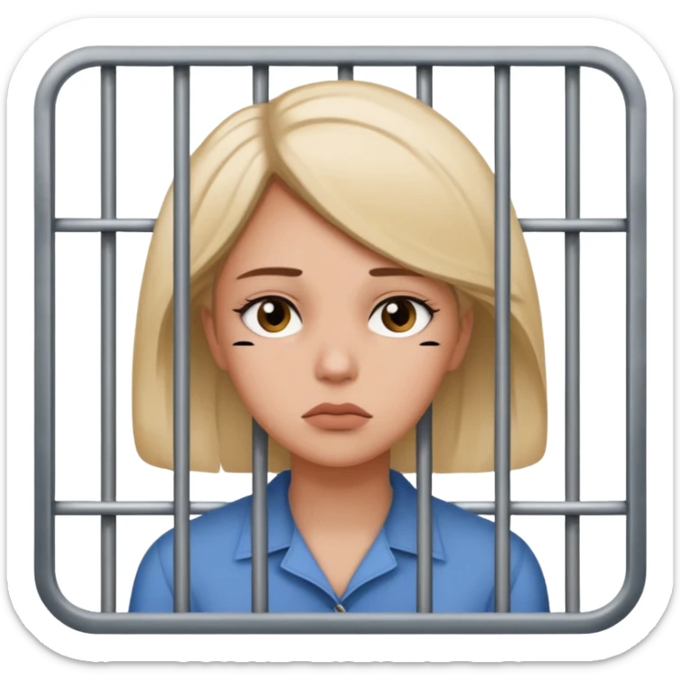 Still wild, but you’ll realize they’re wiser than they seem. Freedom is their top priority — don’t try to cage them.
woman behind bars sad with a text bubble thinking about airplanes sticker