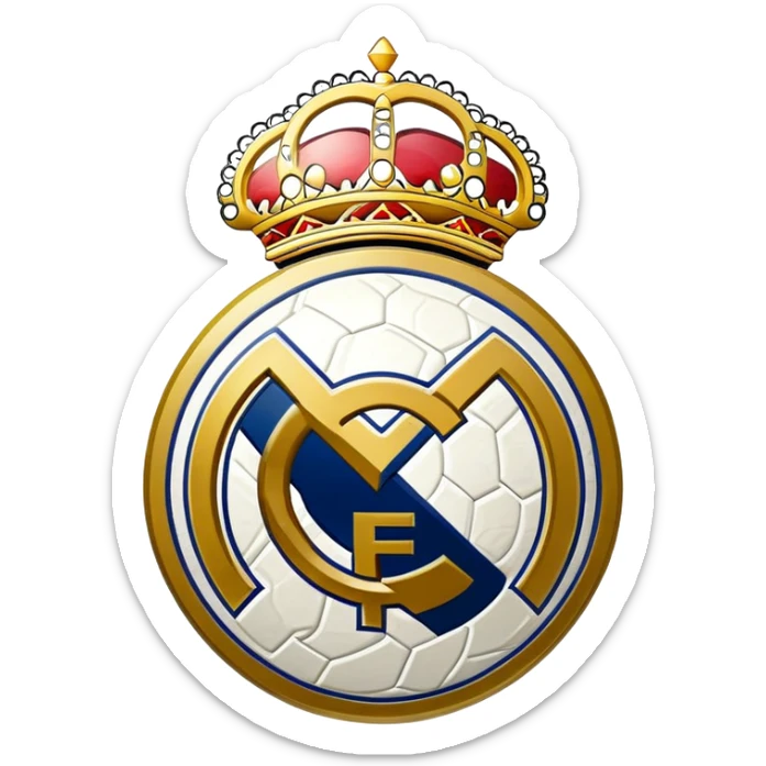 Real Madrid football club logo sticker