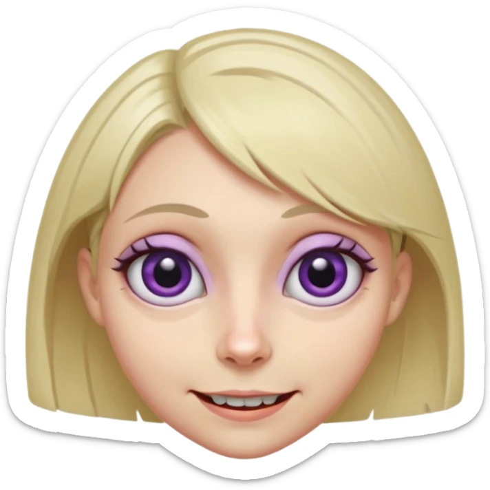 A female where the facial features are subtly distorted in impossible ways, unnatural eye color with veiny eyes, sickly skin texture combined with an unnatural creepy smile, liminal setting that feels wrong, uncanny eerie art style, extremely uncanny, scary femme fatale, bob cut, mole under eye sticker