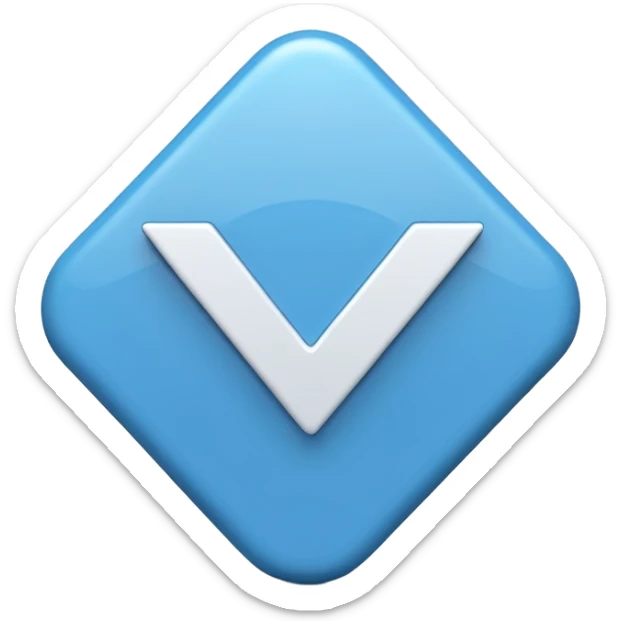 A blue 🔵 tick ✔️mark emoji which is used in tik tok for big celebrates sticker