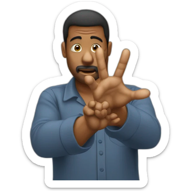 Meme du mec qui a les mains sur la tête et qui est choqué sticker