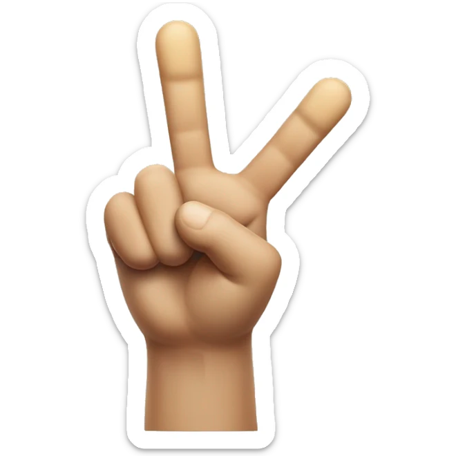 super mario's head and a hand with 2 fingers signing v for victory sticker