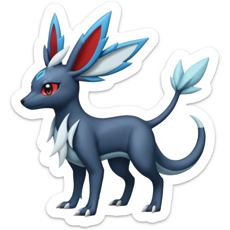 Salamence-Amaura-Umbreon-Silvally-fusion (full body) sticker