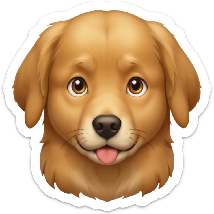 I want an emoji of a goldenretriever who is scared sticker