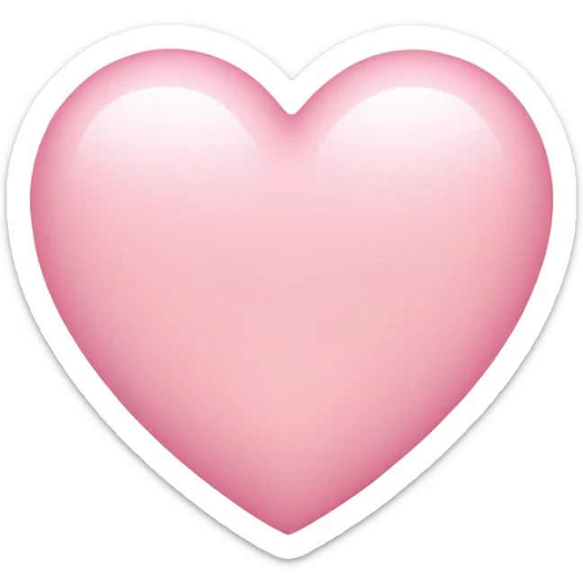 Light pink heart  sticker