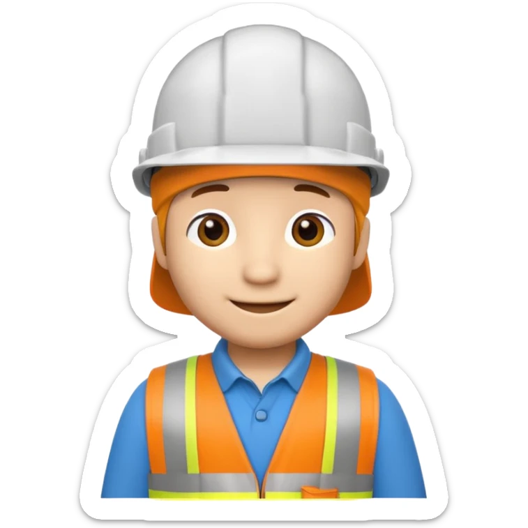 pocoyo trabajando de albayil pero manteniendo el disllo de pocoyo sticker