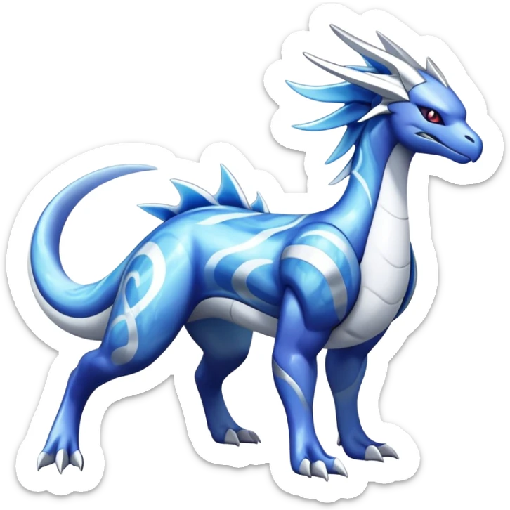 lugia-dialga-suicune-hybrid, marbled glass markings, full body sticker