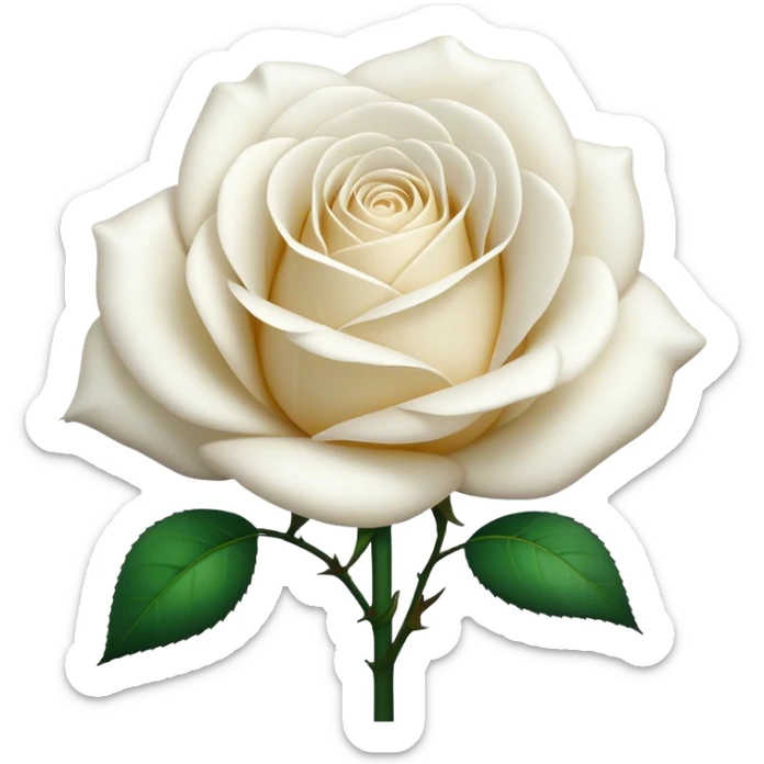 White rose sticker