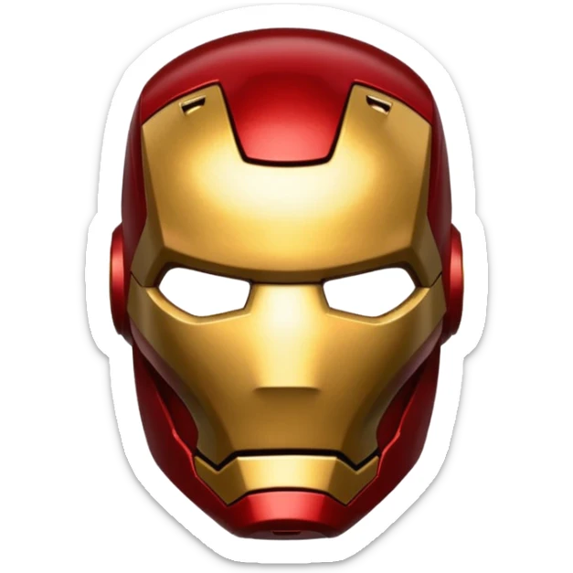 ironman's head,more real,close to what movie looks like sticker