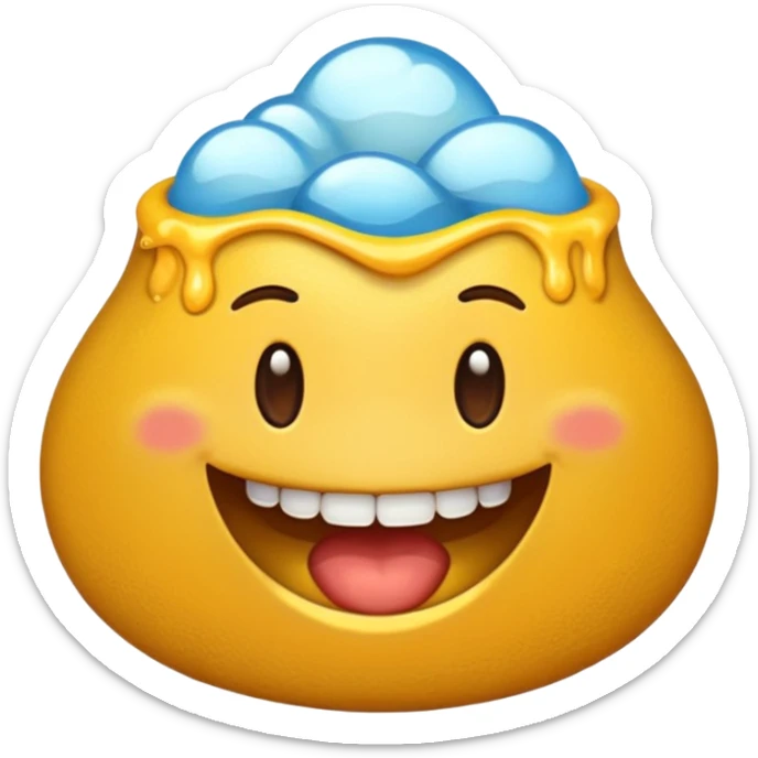 Um emoji de um ladrão segurando um saco de dinheiro sticker