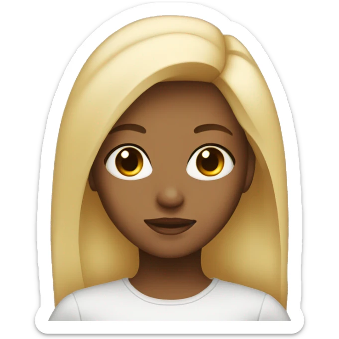 blonde girl brown eye sticker