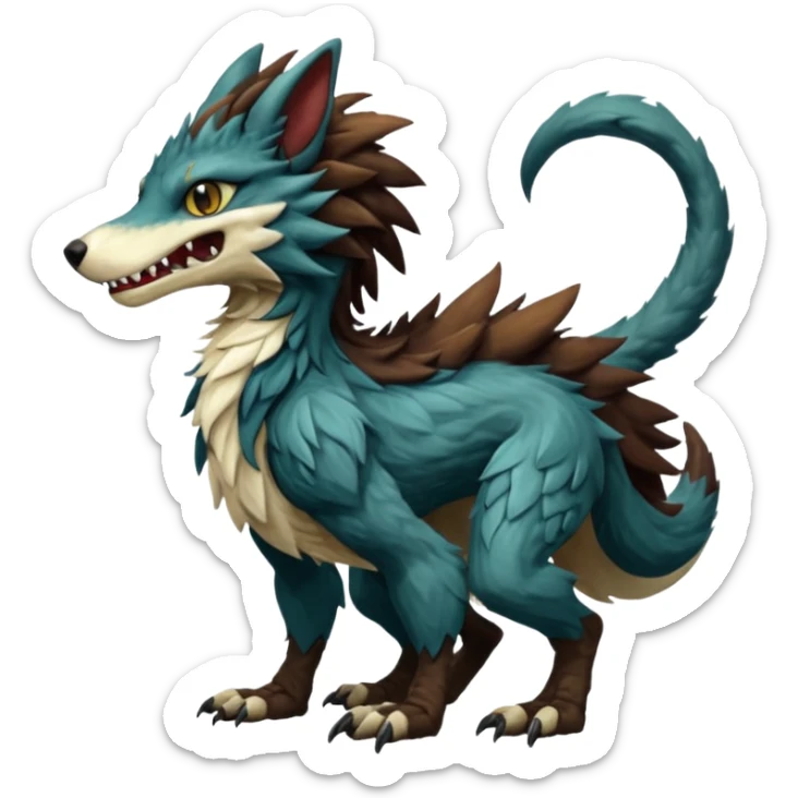 Vernid-Sergal-Grem2-Wickerbeast-Bagbean-animal-fusion-hybrid-creature sticker