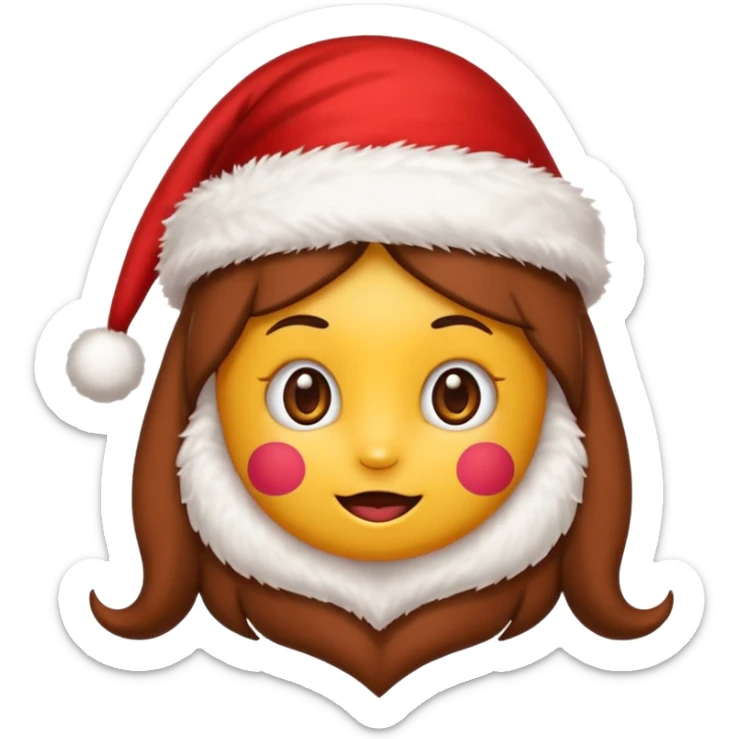 gere um emoji fofo de uma rena de natal sticker