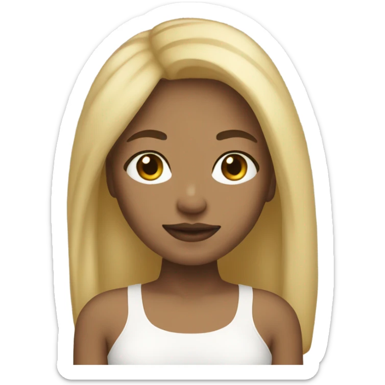 light skin girl with blonde hair sticker