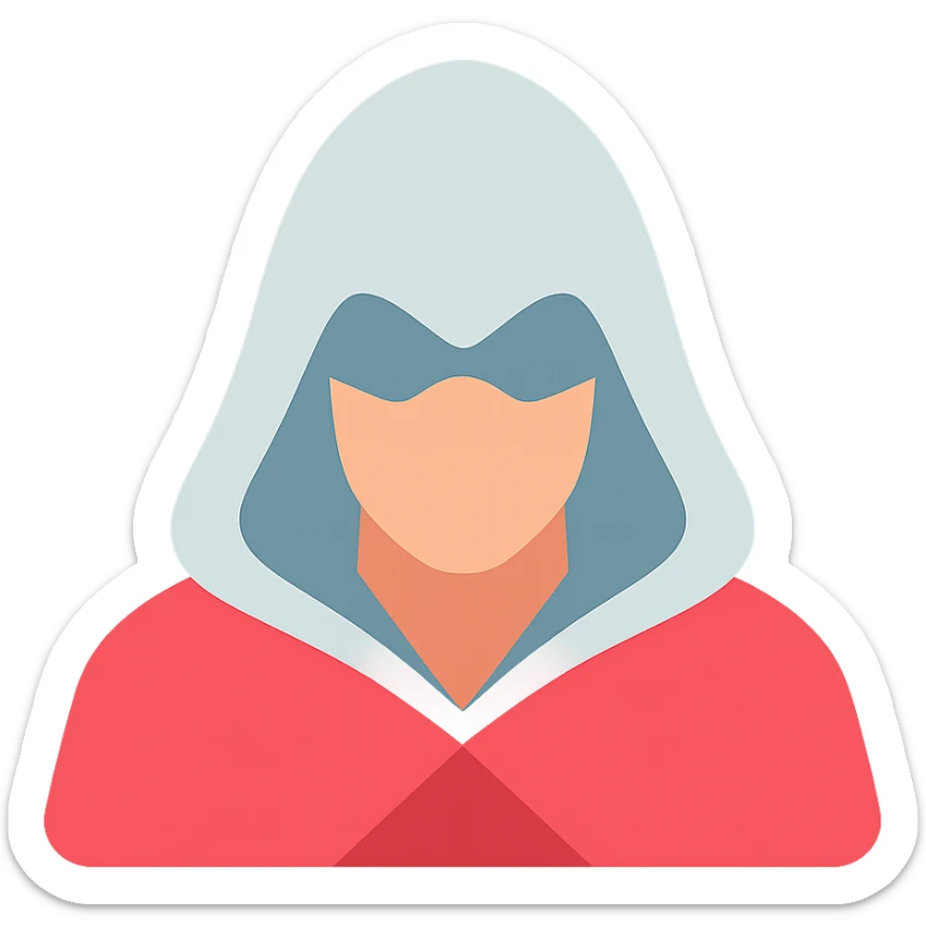 Assassin’s Creed hooded figure icon with color sticker