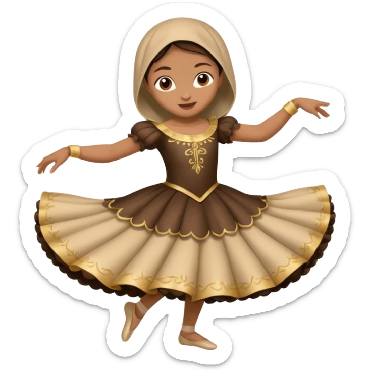 Tung tung tung SAHUR with balarina capuchinna dancing together  sticker