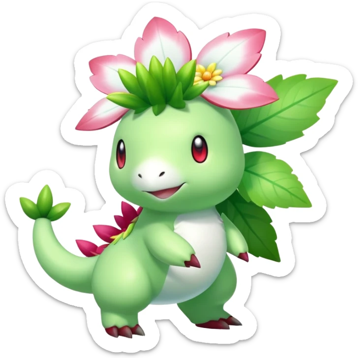 Shiny Shaymin-Amaura-Meganium-Hybrid (Full body) sticker