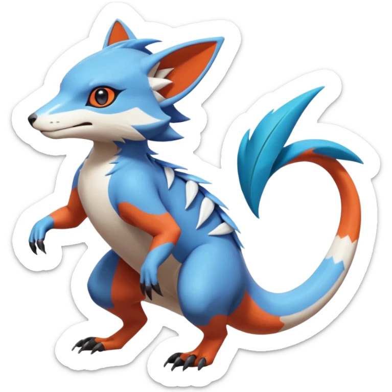  exotic tropical cyber-Sleuth-Aloy-Loyd-Garmaddon-Litten-Linoone-Noibat-Fakémon-Pokémon-Vernid-creature sticker