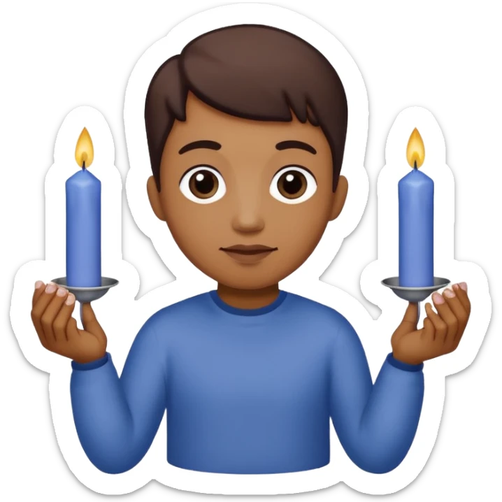 Blueberry Muffin celebrating birthday. Make sure it actually looks like a muffin with candles. Somebody holding it  sticker