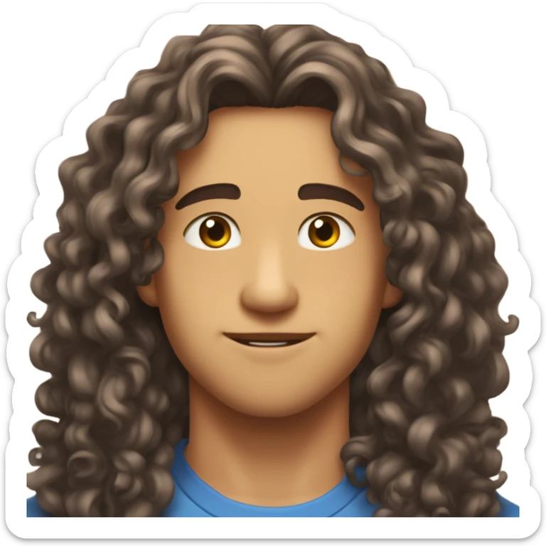 majestic very cute guy that wears makuo super cute and zesty long curly lucious locks fat 16 year old  sticker