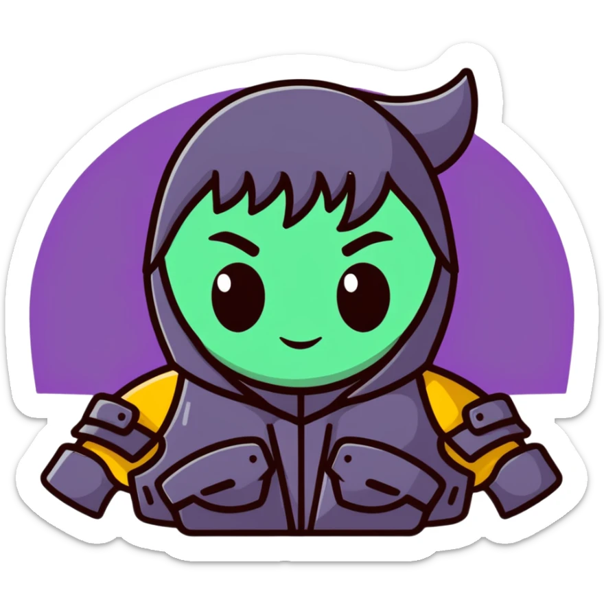 emoji inspired by Dota 2, cartoon sticker style, fantasy game vibe sticker