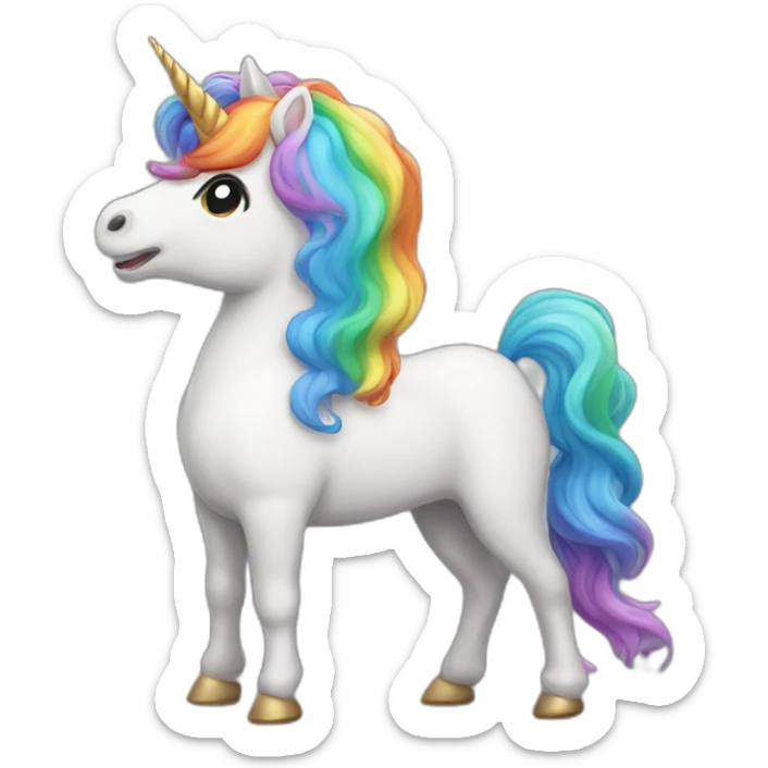Rainbow unicorn sticker