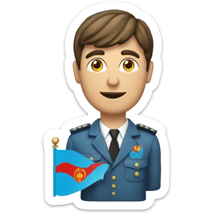 Un homme avec un cagoul avec le logo du drapeau de l'Albanie  sticker