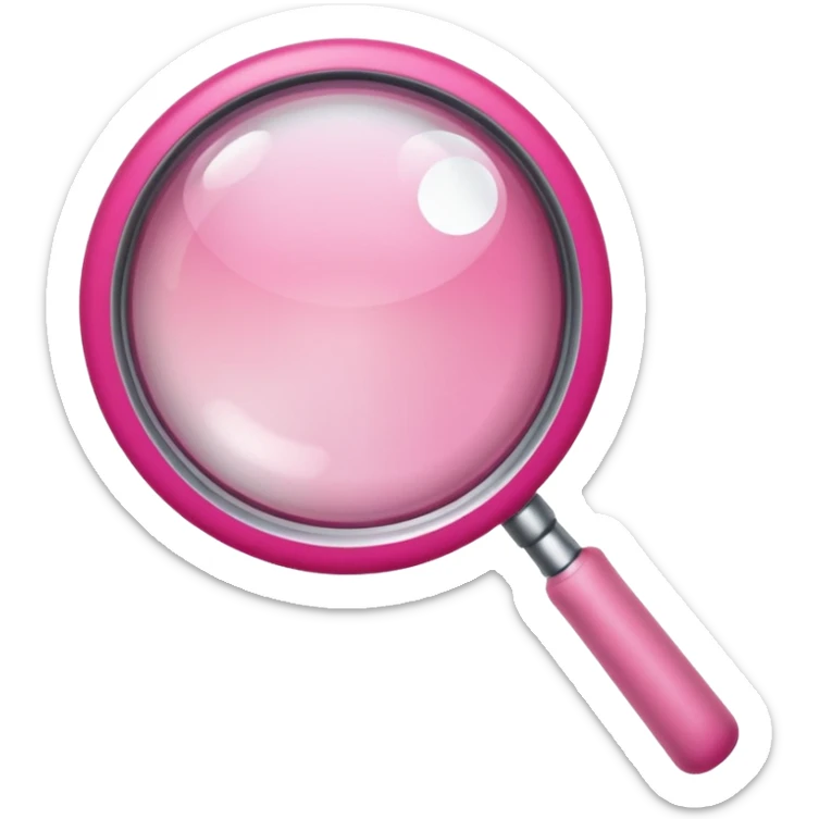 mix light pink dark pink and white girly wifi internet with a magnifying glass sticker