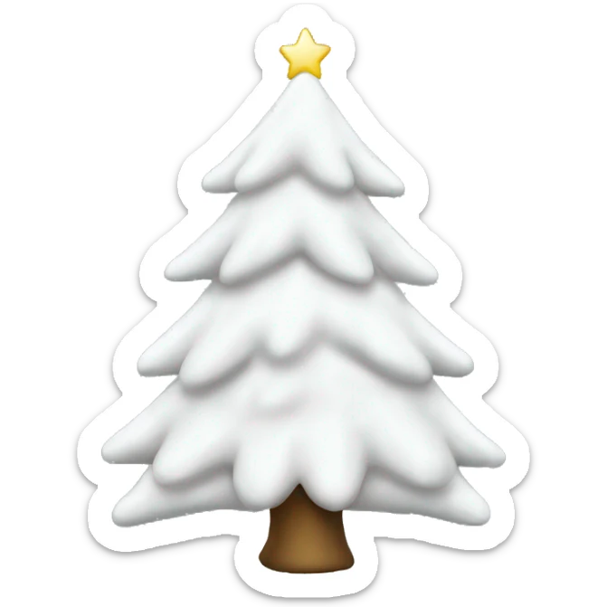 White Christmas tree sticker