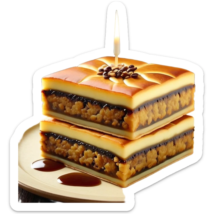martabak manis-cinematic-realistic-martabak manis-dish-emoji,-depicted-as-a-single,-square-slice-of-sweet,-thick-martabak manis-with-a-rich,-indulgent-filling,-rendered-with-detailed-textures-and-vibrant,-appetizing-lighting sticker