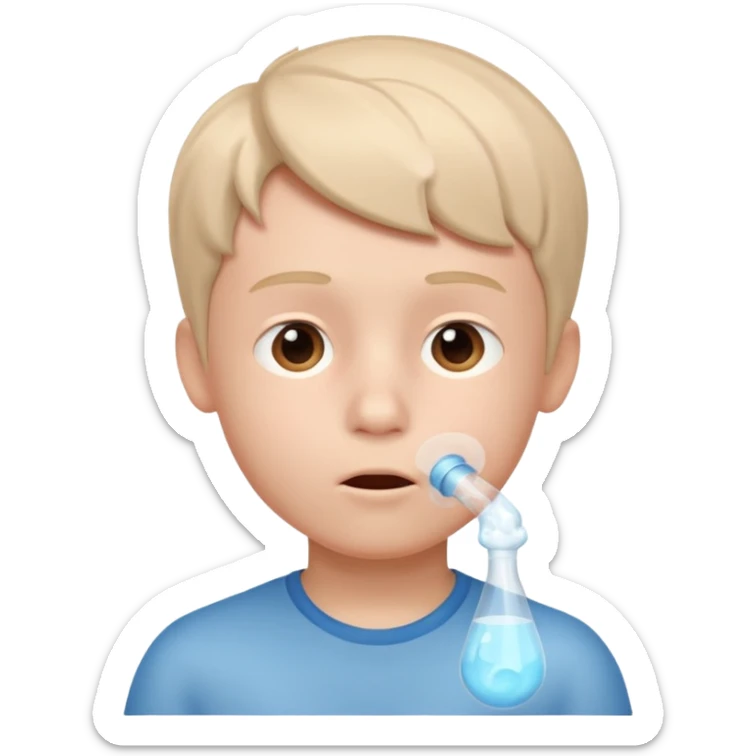 Healthy food  : Boy Breathing 3d Icon with color of D0B8FF
 sticker