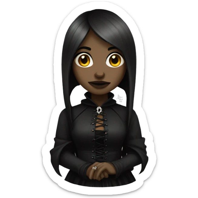gothic style woman  sticker
