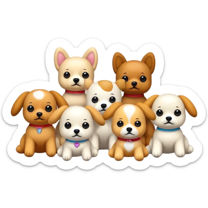 millions of toy dog plushies sticker