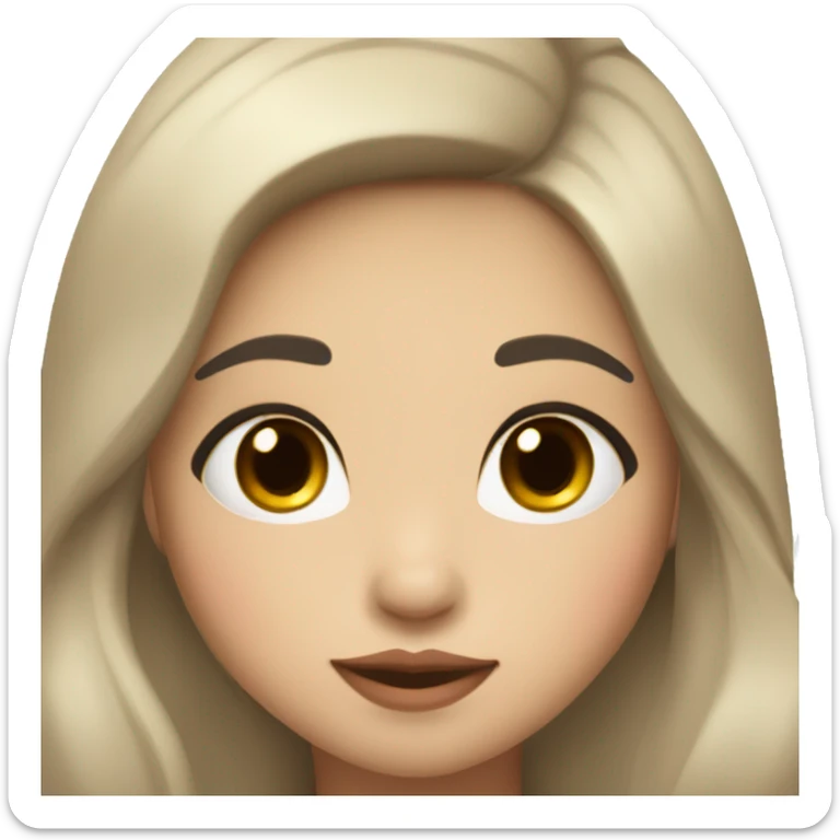 black haired asian-spanish girl with dimple on left side, plump lips, long lashes sticker