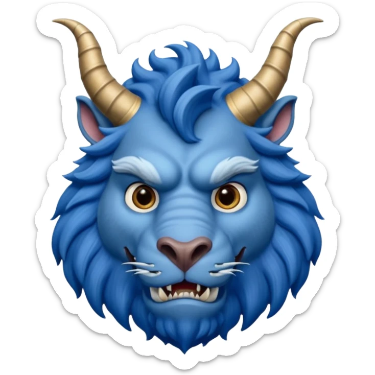 Blue Beast with horn from Beauty and the Beast Movie sticker