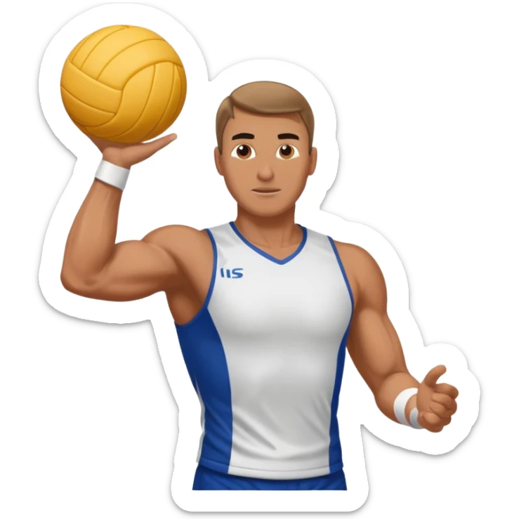 buatkan emoji yang mengandung unsur gym,volley,running sticker
